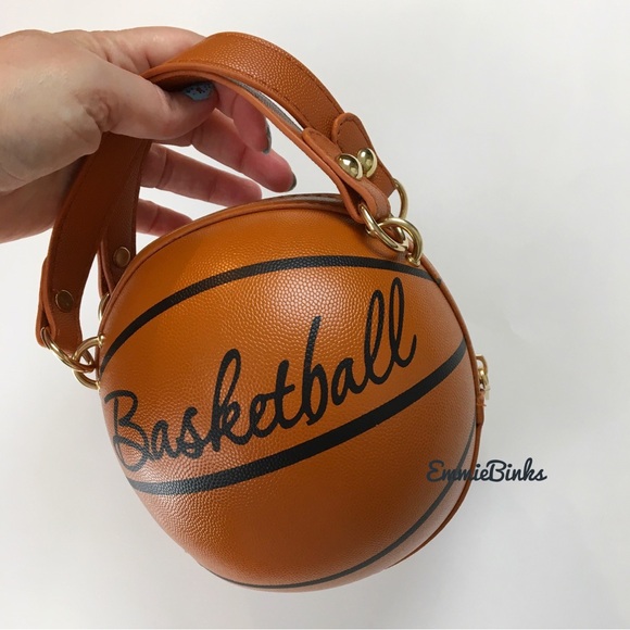 New Vegan Leather Mini Basketball Purse ~ Clutch Crossbody Basketball Bag - Picture 13 of 16